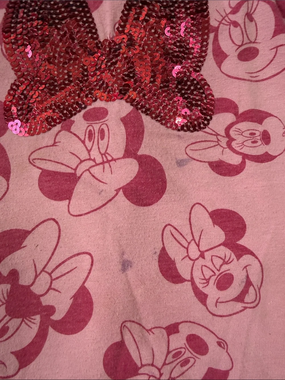 Minnie Mouse Denim Jacket and Bright Pink Leggings Set